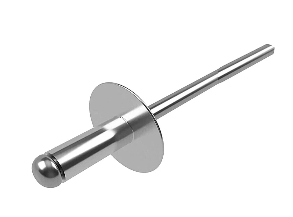 RIVETTI A STRAPPO IN ACCIAIO INOX TESTA LARGA MM.4 MM.4,8 VARIE LUNGHEZZE - Immagine 3 di 3