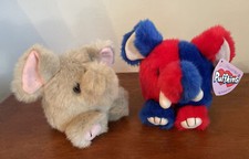PUFFKINS SWIBCO PATRIOTIC ELEPHANT STARS BD 1-1-00  Gray Elephant w/o Tag