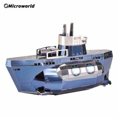 Microworld Submarine Battleship DIY Metal Model Kit 3D metal puzzle Gift