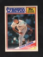 1988 TOPPS REVCO LEAGUE LEADERS ROGER CLEMENS RED SOX, ERROR CARD WRONG BACK