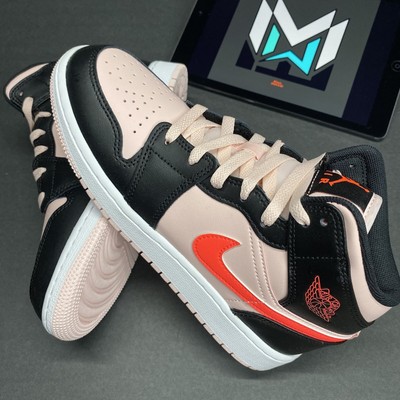 Nike Air Jordan 1 Mid (GS) 7Y Women's 8.5 Vintage Rare VTG 554725-604 Black  Pink | eBay