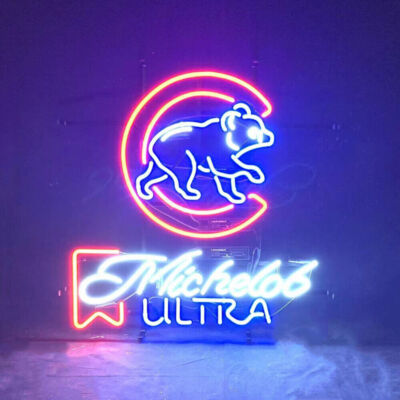 Bear And Ale Beer Real Glass Neon Sign 24x20 Beer Bar Decor Garage Club ...
