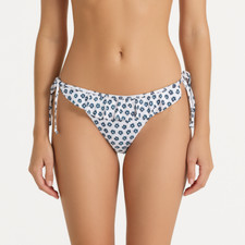 Golden Point Slip Da Donna Bianco Azzurro Taglia XS A Nodo Per Mare E Piscina