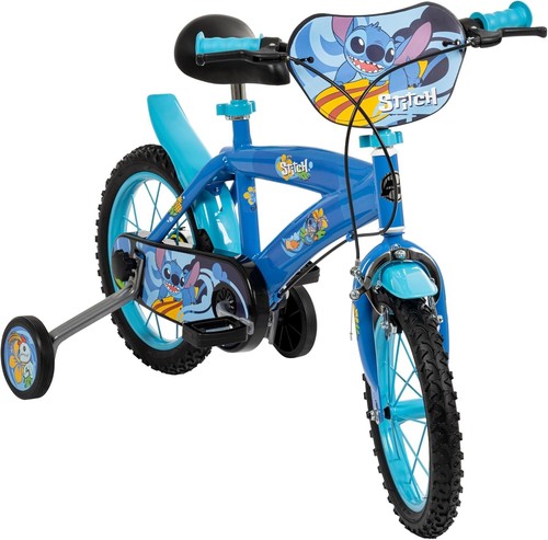 Disney STITCH Bicycle 14 Inches Wheel Kids With Training Wheels Bike 3 4 5 Years - Picture 2 of 4