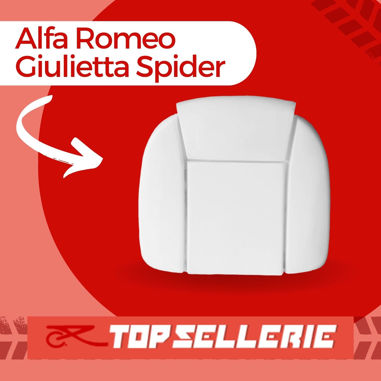Mousse de dossier Alfa Romeo Giulietta Spider 1977-1985 en mousse haute densité NMA027
