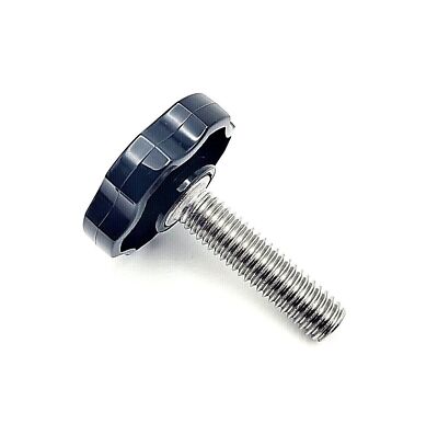 3/8'' x 1 1/2'' Thumb Screw Bolts Black Round Hex Clamping Knob Plastic Stainless