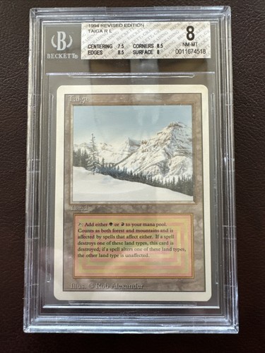 Taiga Dual Land Revised Graded BGS MTG 8 NM-MT 7.5/8.5/8.5/8 (RG) 4RCards - Picture 3 of 4
