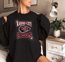 Kansas City Chiefs Bling Crewneck Sweatshirt UNISEX SM-5X Rhinestones