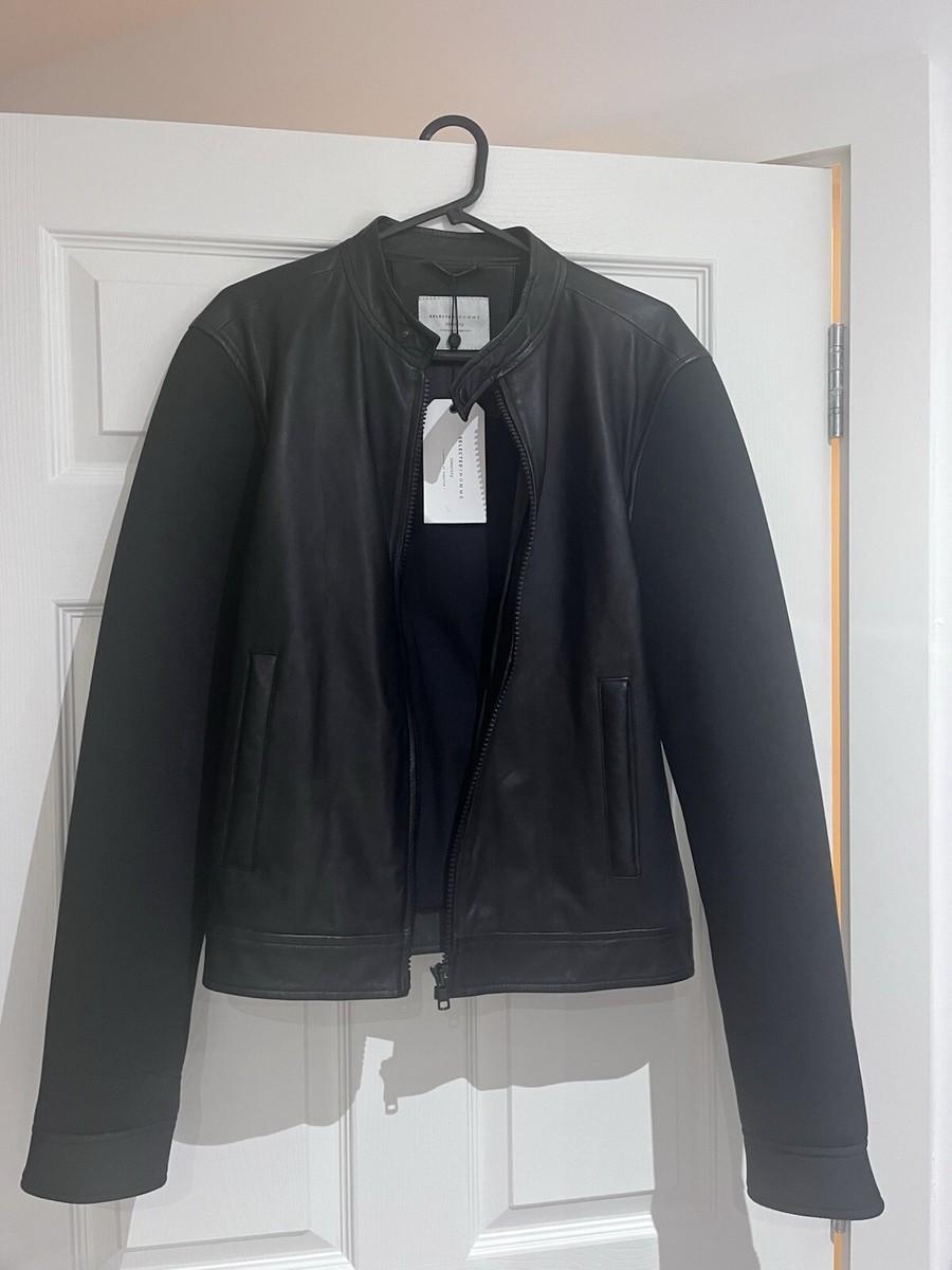 Selected Home Identity Classics Of Tomorrow Black Leather Jacket Size S  Small