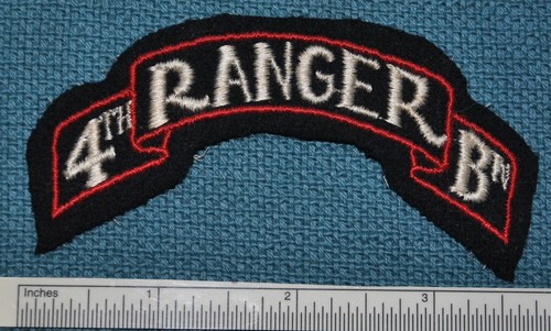 WWII 4th RANGER Bn., SCROLL, NO UV GLOW, PERIOD ORIGINAL (SCR-2) | eBay