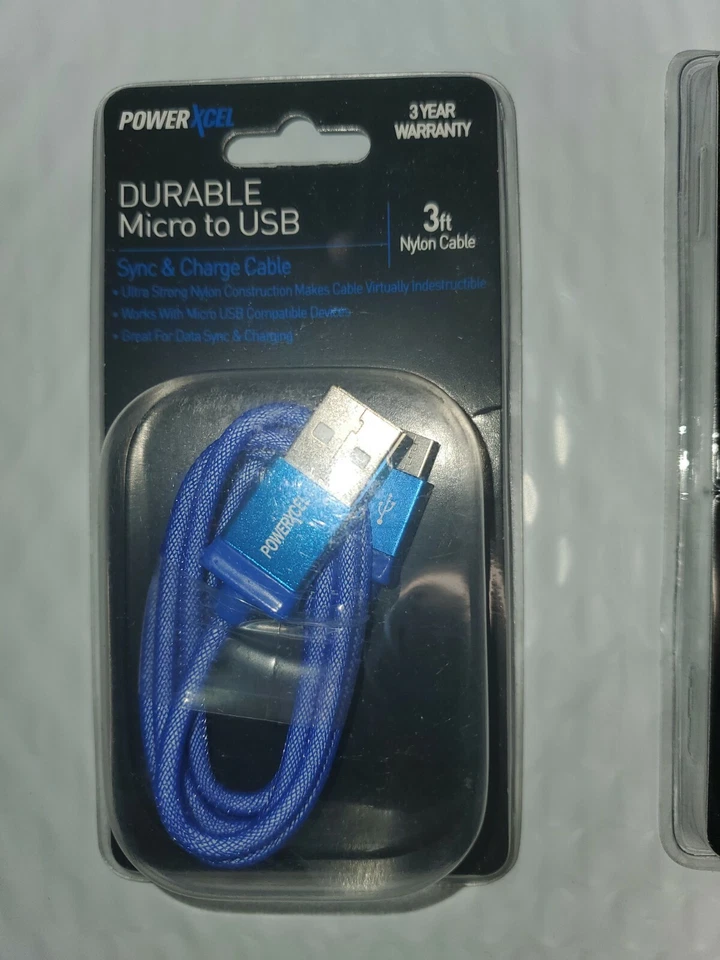 PowerXcel 3ft MicroUSB Durable Smartphone,Tablet Charging & Data Sync Cable - Image 4 of 4