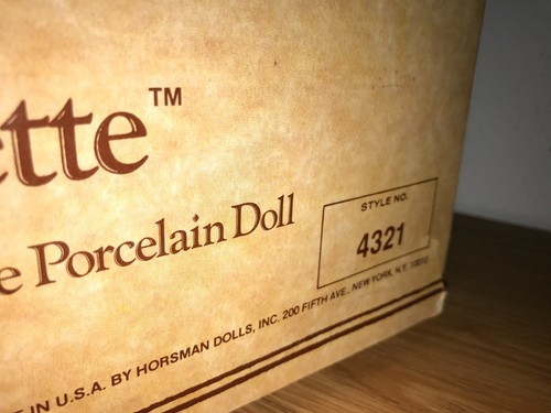 MUÑECA YVETTE HORSMAN 13" VINTAGE DE TRABAJO 4321, DISEÑO IRENE SZOR: CAJA NUNCA ABIERTA - Imagen 8 de 8