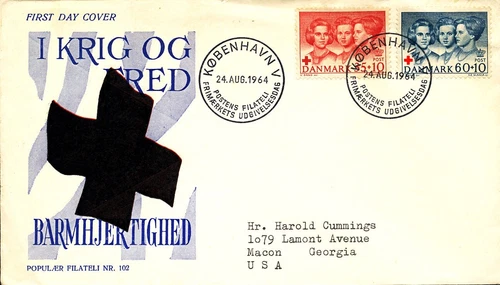 RED CROSS HEALTH MEDICINE 1964 DENMARK FDC