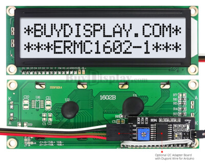 White IIC/I2C/TWI Big 16x2 Character LCD Display Module for Arduino w/Library