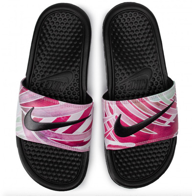 Nike Pink Floral Slides Sandals For Women Size 7  &  10