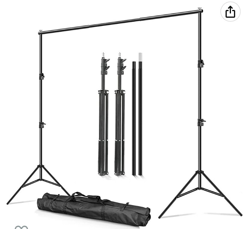 Julius Studio 10 Feet Wide Photography Photo Muslin Background Support Stand ...