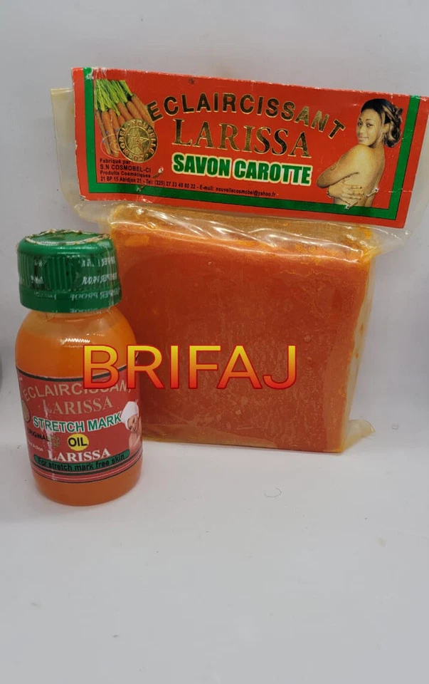 ECLAIRCISSANT LARISSA CARROT LIGHTENING BEAUTY SOAP + LARISSA SERUM