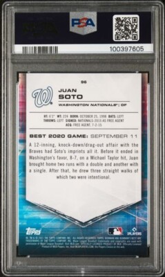 2021 Bowman's Best - Juan Soto #96 Blue Refractor /150 for sale