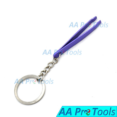 Key-Chain Gift Idea: Beautation Keychain, Functional, Eyebrow Tweezers Purple