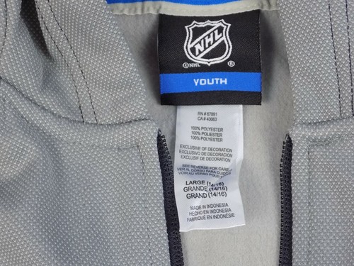 Philadelphia Flyers Nhl Gray YOUTH Full Zip Lightweight Jacket Size Large - Picture 8 of 8