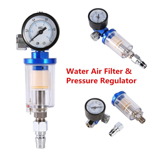 Autos Air Pressure Regulator Spray Gun 0180Psi & InLine Water Trap Filter Tool eBay