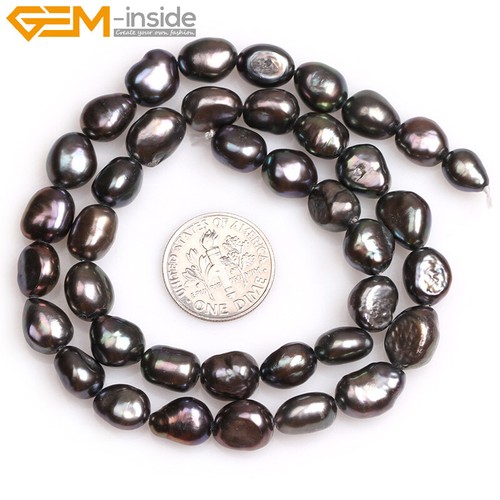 Freshwater Pearl Gemstone Rice Loose Beads For Jewelry Making 15" 5-6x6-8mm - Picture 115 of 196