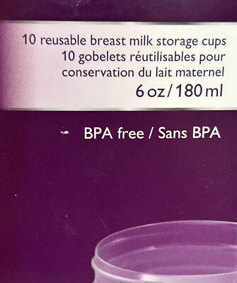 みるく Philips Avent Breast Milk Storage Cups 6 oz SCF618/10 - 10 Count