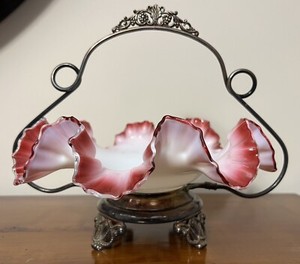 Antique Silverplate Bride’s Basket by Warren Silver Plate Company New York, NY