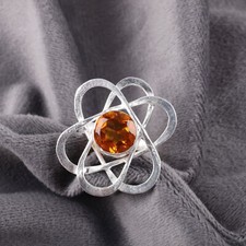 Citrine Gemstone 925 Sterling Silver Ring Handmade Jewelry Ring Gift For Wife