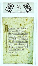 Original Vintage I Expect To Pass Religious Poem Mini Iron On Transfer