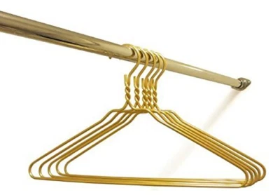 QUALITY HANGERS Beautiful Gold Aluminum Metal Suit Hangers Heavy Duty Coat Hangers 10 Pack Gold