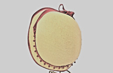 Vintage Cinderella Brand Hat Cream Red Velvet Trim Rhinestone Bead Embellishment