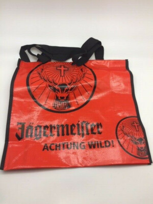 Jägermeister Einkaufstasche Tasche Shopperbag Achtung Wild mit Druckknopf