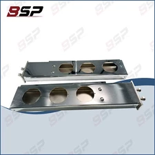 Stainless Steel 30" Mud Flap Hanger w/ Light Cutouts Spring Loaded 2.5" Pattern