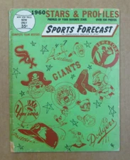 VINTAGE BASEBALL MAGAZINE 1960 STARS & PROFILES SPORTS FORECAST TEAM ROSTERS TOO