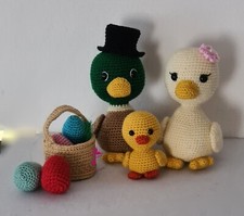 Paperi, famiglia, uncinetto, idea regalo, Pasqua, fattoria, decorazione, animali