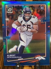 2020 Optic Rookies Aqua Prizm /299 Albert Okwuegbunam Rookie RC Broncos SP