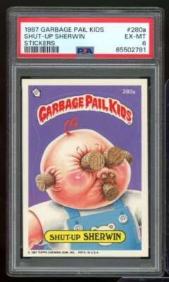 Shut-Up Sherwin Stickers Card 1987 Garbage Pail Kids #280a PSA 6 | eBay