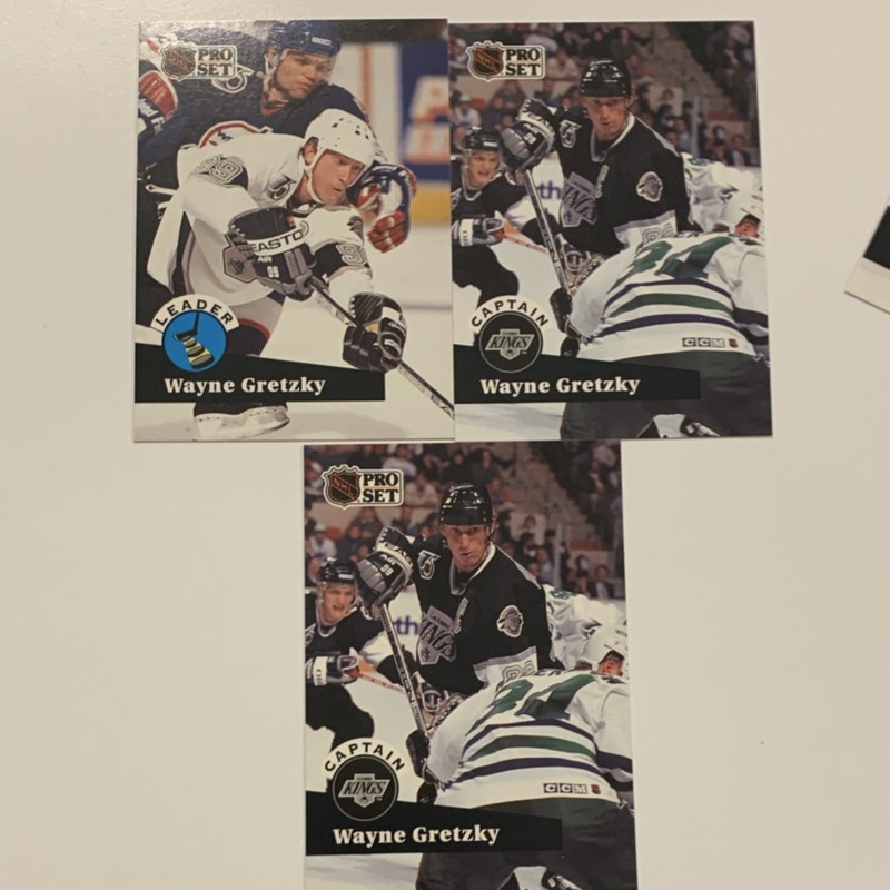Pro Set Wayne Gretzky Los Angeles Kings NHL Ice Hockey Trading Card Lot 3 Cards
