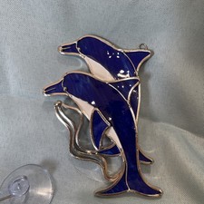 Stained Glass Dolphins