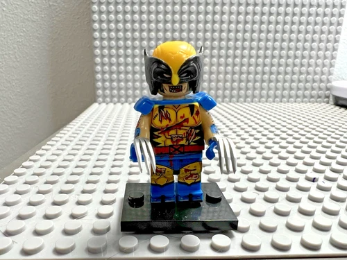 Custom DC Super Heroes Minifigure - Zombie Wolverine with stand - NOT LEGO