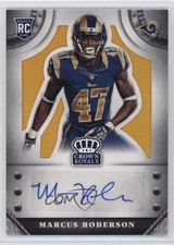2014 Panini Crown Royale Rookie Signatures Gold 25/49 Marcus Roberson Auto 0t2