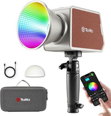 Tolifo 60W RGB Pocket LED Video Light 2700K-6500K With 18000mAh Battery