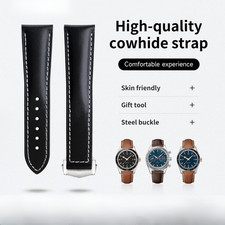 Genuine Leather Strap for Luxury Watch Models High Quality 19-22mm Calfskin Band