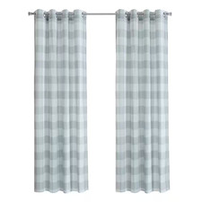 Genesis Grey Polyester Woven 52 In. W X 95 In. L Grommet Indoor Light Filtering