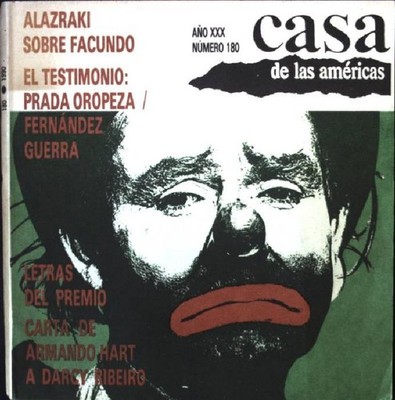 Casa de las americas. Ano XXX, Numero 180, Letras del Primo carte de Armando har