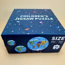 World Map Jigsaw Puzzle Digobay 70 Piece Large Round Floor Complete