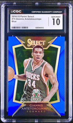 2014 Select Blue Prizm #75 Giannis Antetokounmpo /249 CGC 10 (Pop 2) Gem Mint