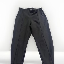 Nasty Gal Women's Size 2 Black Knit Split Front Pull On Slim Leg Pants