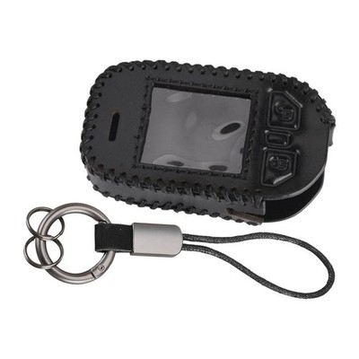 Leather Smart Key Case Cover Fit For Compustar Prime T11 RF-P2WT11-SS